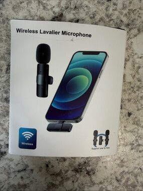 Wireless Lavalier Microphone - Black